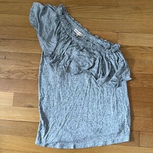 Rebecca Taylor one sleeve grey tank top XS